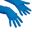 Multipurpose Latex Gloves Blue Large