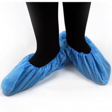 40cm/ 16" Disposable Overshoes XLarge - Blue  Polythene