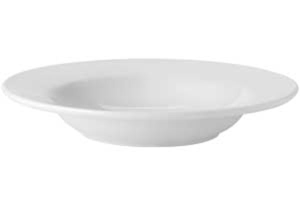 Picture of (24) 22.5cm/ 9" Pure White Rimmed Soup Bowl