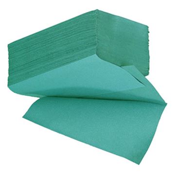 Picture of Essentials 1ply Green VFold Hand Towels x3510 (245x187mm)