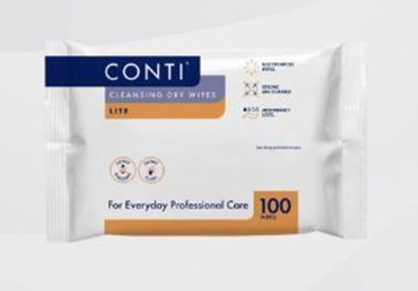 Picture of x100 Conti Cleansing Dry Wipe Lite Small 22gsm (24x18cm)