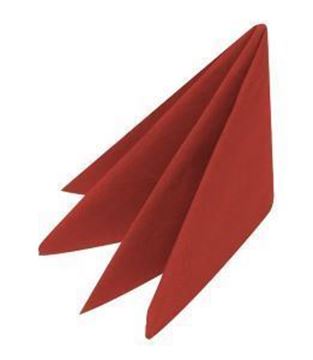 (4000) 24cm 2ply Cocktail Napkin 4 Fold - Red