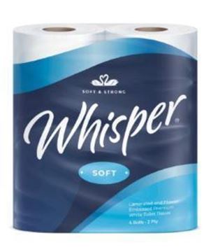 Whisper Soft Luxury 2ply Toilet Roll 40x200sh