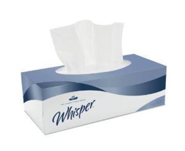 Whisper 2ply White Facial Tissues 24x100sh