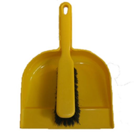 Picture of Plastic Dustpan & Brush - Soft Yellow