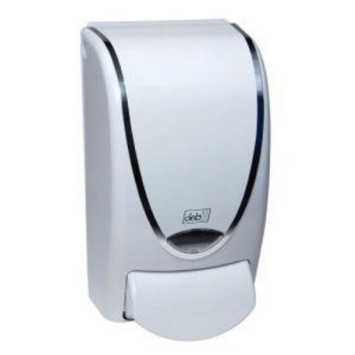 Picture of 1lt Deb White Chrome Strip Soap Dispenser