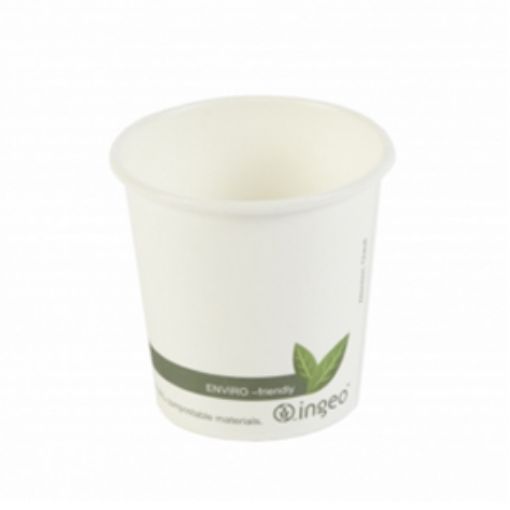 Picture of x1000 4oz PLA Compostable Hot Drink Paper Cups