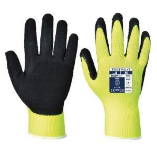 Picture of HI VIS GRIP GLOVE LATEX FOAM YELLOW - MEDIUM