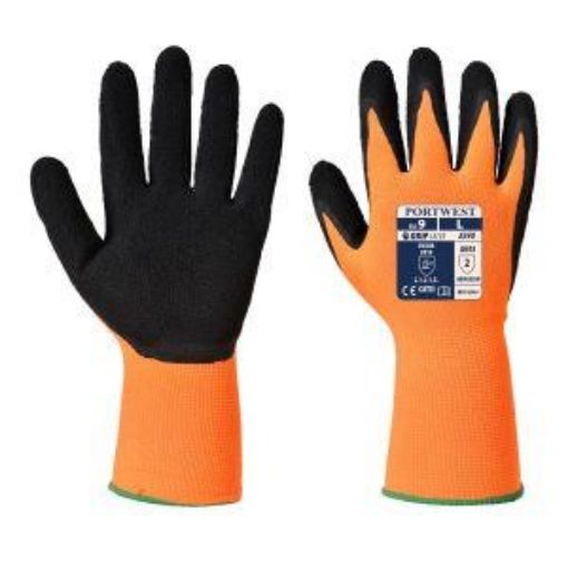 Picture of HI VIS GRIP ORANGE GLOVE LATEX FOAM -MEDIUM