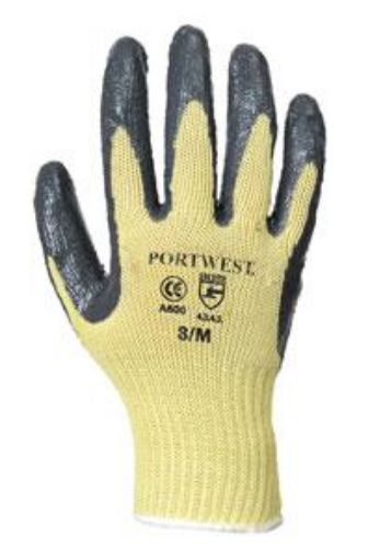 Picture of Cut 3 Nitrile Grip Glove - Yellow/Grey Large 9