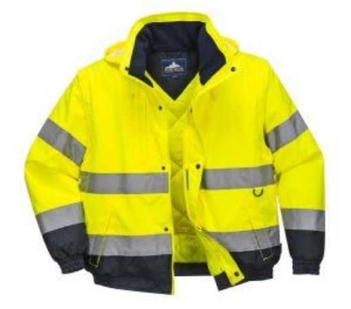 Picture of Hi Vis 2-in-1 Bomber Jacket - Yellow