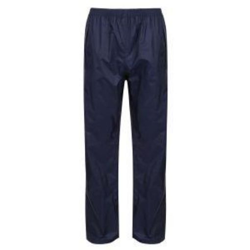 Picture of Mens Regatta Pro Pack Away Waterproof Trousers - Navy