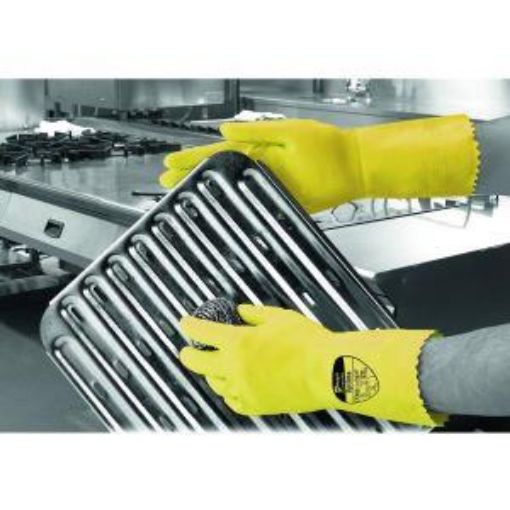 Picture of Optima Mweight Latex Household Glove Yellow