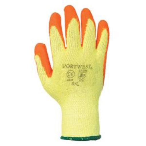 Picture of Fortis Grip Latex Glove - Orange/Yellow 