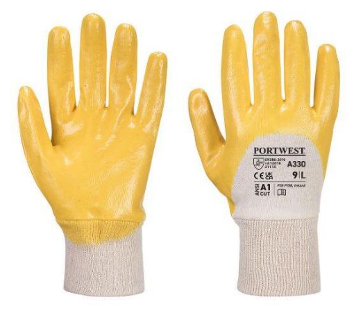 Picture of Nitrile Light Knitwrist Glove - Yellow