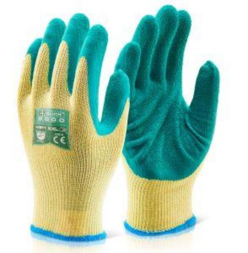 Picture of RUBBER COATED GLOVE GREEN SMALL