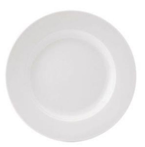 Picture of (24) 23cm/ 8.5" Pure White Wide Rim Plate