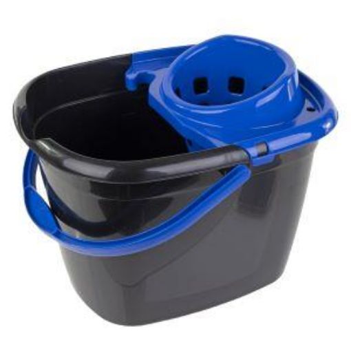 Picture of 14lt Economy Mop Bucket - Blue Wringer & Handle (70% recycled plastic)