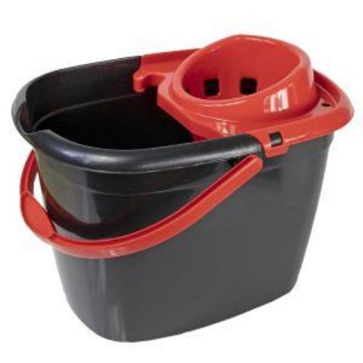 Picture of 14lt Economy Mop Bucket - Red Wringer & Handle (70% recycled plastic)