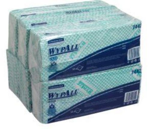 Picture of 7442 WypAll® X50 Interfold Wiping Cloths 6x50  - GREEN