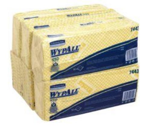 Picture of 7443 WypAll® X50 Interfold Wiping Cloths 6x50  - YELLOW