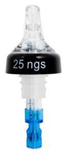 Picture of 25ml  QUICK SHOT POURER - CLEAR Silver Lettering