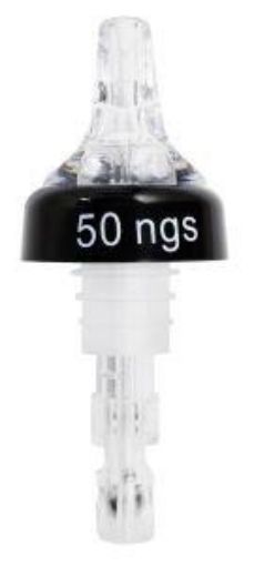 Picture of 50ml Quick Shot Pourer NGS - CLEAR Silver Lettering