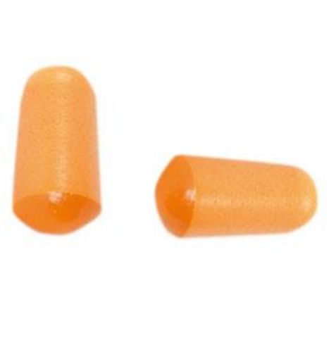 Picture of x200 Pairs PU Foam Ear Plugs - Orange SNR 33db EN352-2