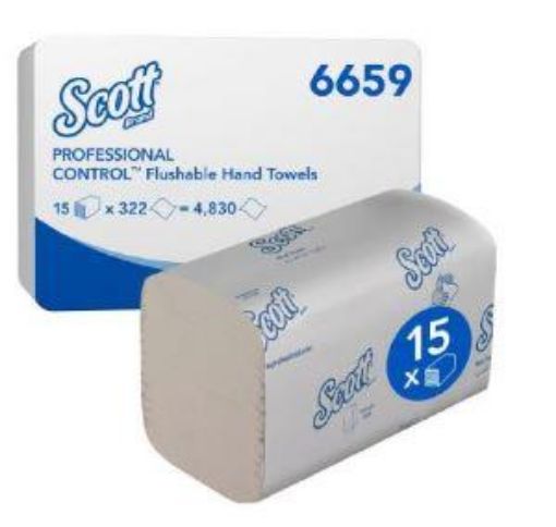 Picture of 6659 Scott® Control™ Flushable IFold Hand Towels Small x4830 - White (21x20cm)