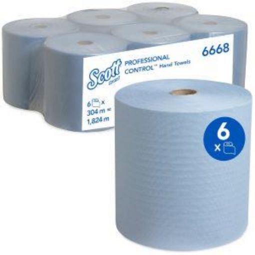 Picture of 6668 Scott® Hand Towel Rolls 1ply 6x304m - Blue