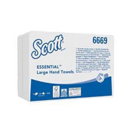 Picture of 6669 Scott® Essential™ MFold Hand Towels Large x3600 - White (31.8x20cm)