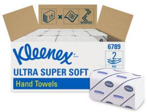 Picture of 6789 Kleenex® VFold Hand Towels 2ply x2790n- White L21xW21.5cm