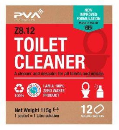 Picture of 1x12 PVA Soluble Toilet Cleaner & Descaler Sachets 