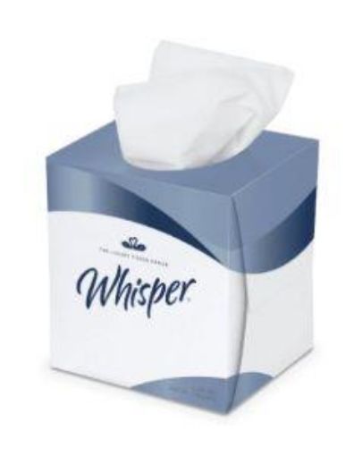 Picture of Whisper 2ply White Cube Facial Tissues 24x70sh