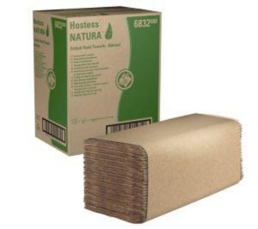 Picture of 6832 Hostess Natura IFold Hand Towels x1908 - Natural (37x21.6cm)