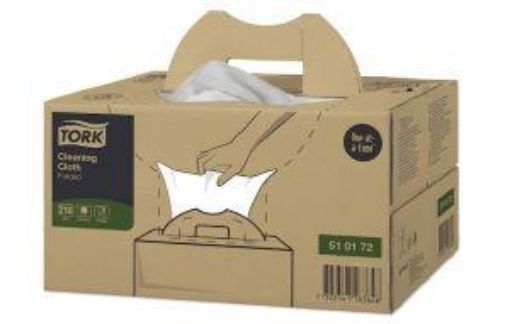 Picture of Tork Cleaning Cloth Handy Box 210 Sheet  - White