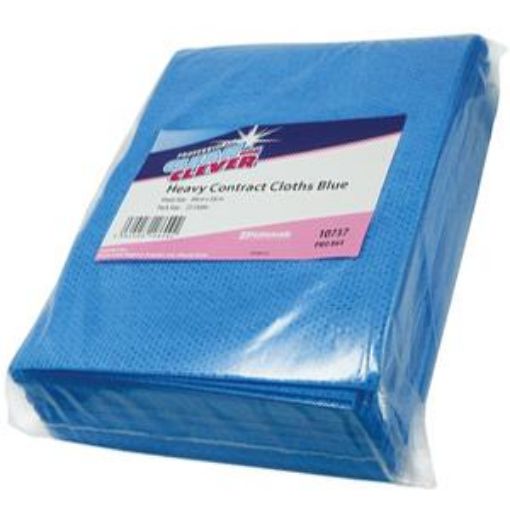 Picture of (25) Clean & Clever Heavyweight CONTRACT Cloths 48x39cm - Blue