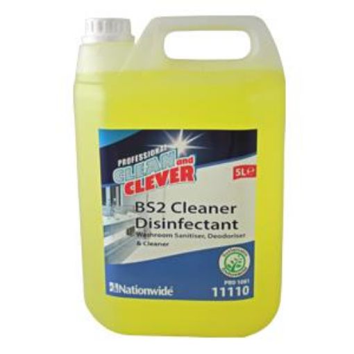 Picture of Clean & Clever  BS2 Cleaner Disinfectant (5lt) - Lemon 
Sustainable & Enviro Friendly