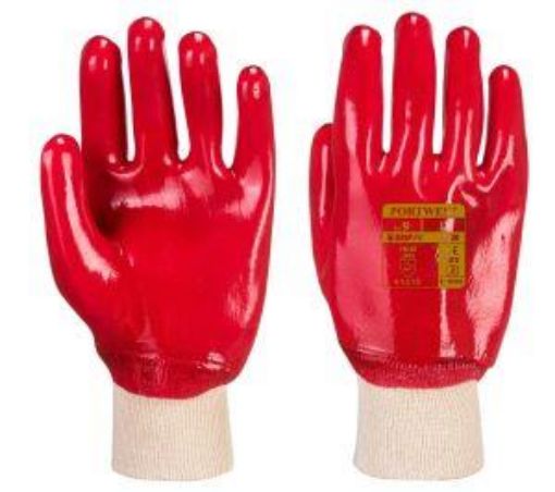 Picture of PVC Knitwrist Glove - Red XLarge Size 10