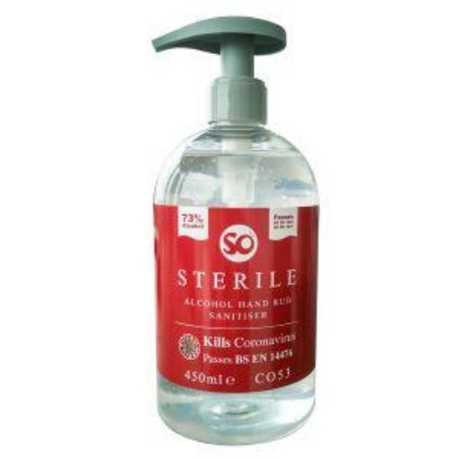 Picture of SO STERILE (450ml) ALCOHOL HAND SANITISER (Pump Bottle)