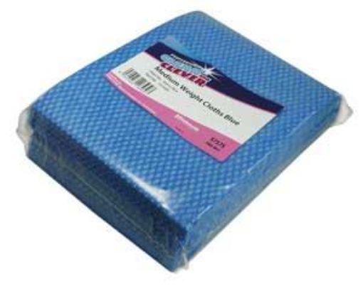 Picture of x50 Clean & Clever Mediumweight Cloth 50x38cm - BLUE