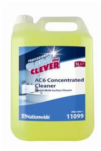 Picture of Clean & Clever AC6 Lemon Conc. Multsurface Cleaner (5lt)