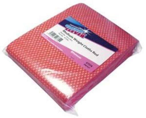 Picture of x50 Clean & Clever Mediumweight Cloth 50x38cm - RED