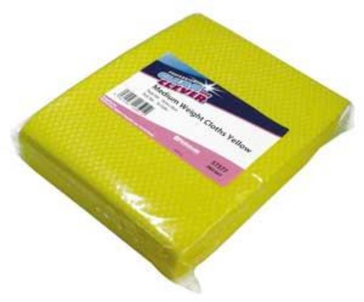 Picture of x50 Clean & Clever Mediumweight Cloth 50x38cm - YELLOW