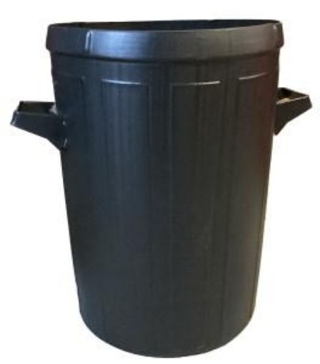 Picture of 90lt Black Toby Dustbin