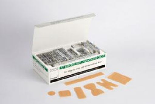 Picture of x100 Sterostrip Waterproof Hypoallergenic Plasters