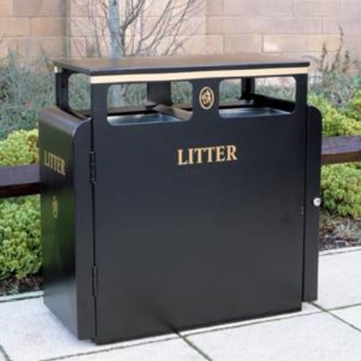 Picture of 200lt Valley Freestanding Litter Bin Incl. 2x100lt liners