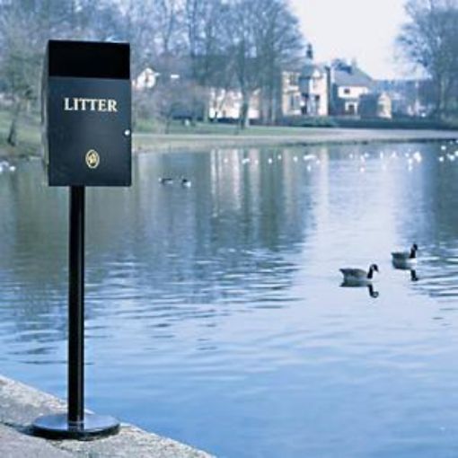 Picture of 30lt PARADE POST MOUNT LITTER BIN