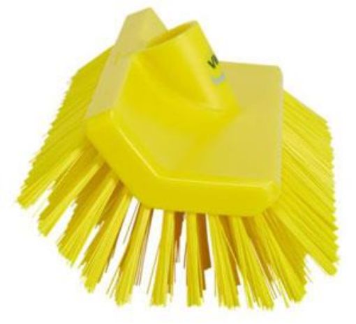 Picture of 26cm Vikan High Low Floor Wall Brush Medium - Yellow 