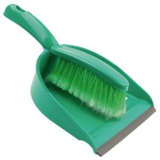 Picture of Economy Dustpan & Brush Set Soft - Green